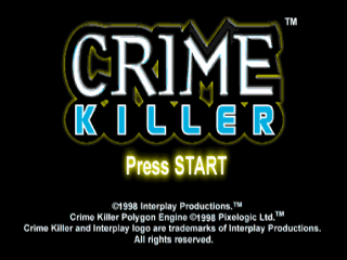 Crime Killer title screen for Playstation